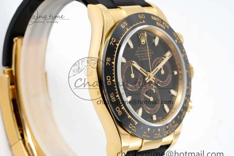 QF Dial Rubber Oysterflex on Daytona SA4130 Edition 1:1 Best Black Strap 116518 0409